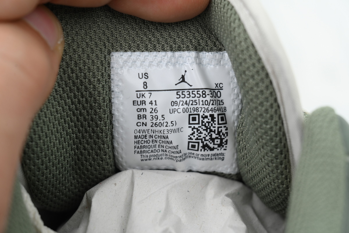 Wmns Air Jordan 1 Green White 553558-300
