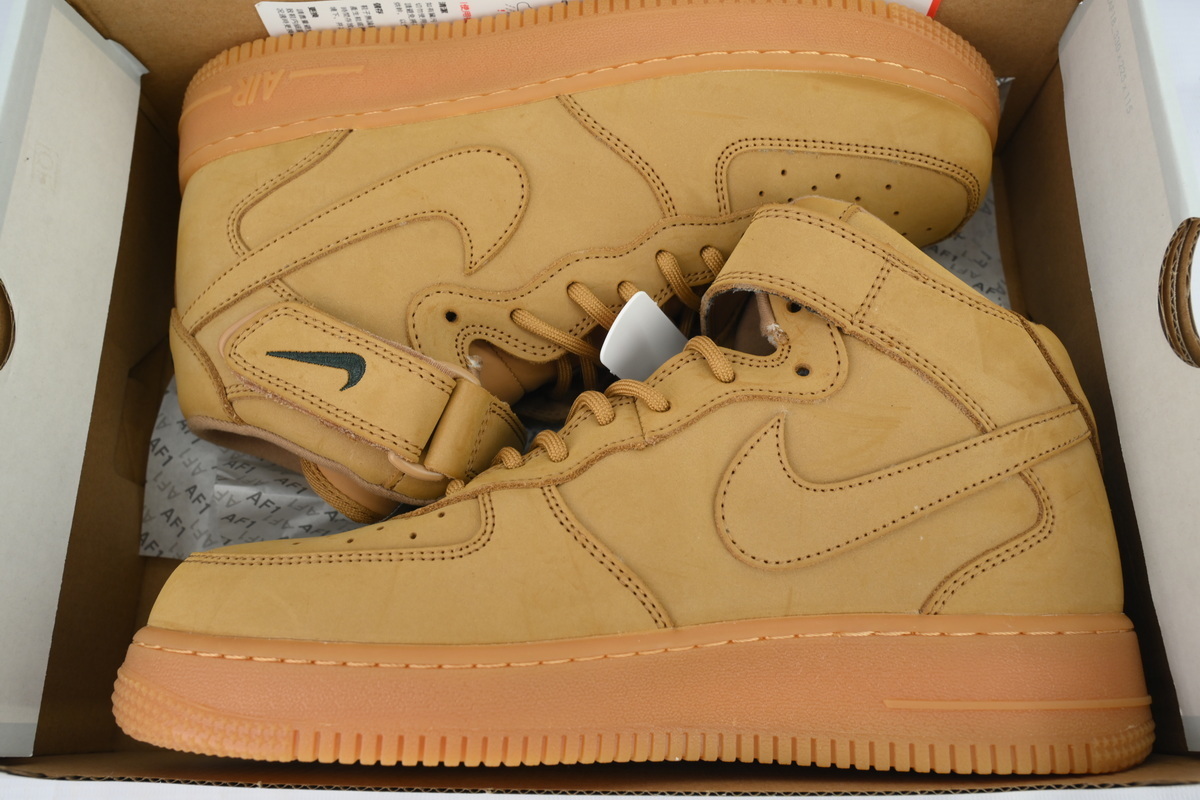 715889-200 Nike Air Force 1 Mid '07 PRM QS 'Flax'