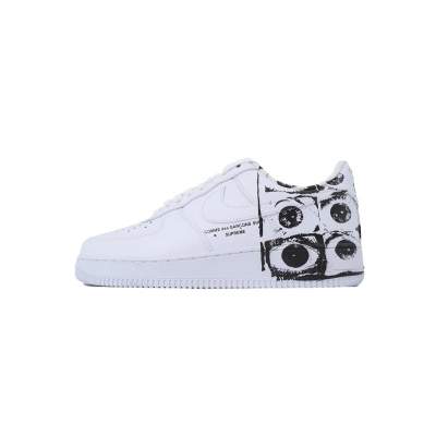 923044-100 Supreme x Comme des Garçons SHIRT x Nike Air Force 1 Low 'Eyes' 01