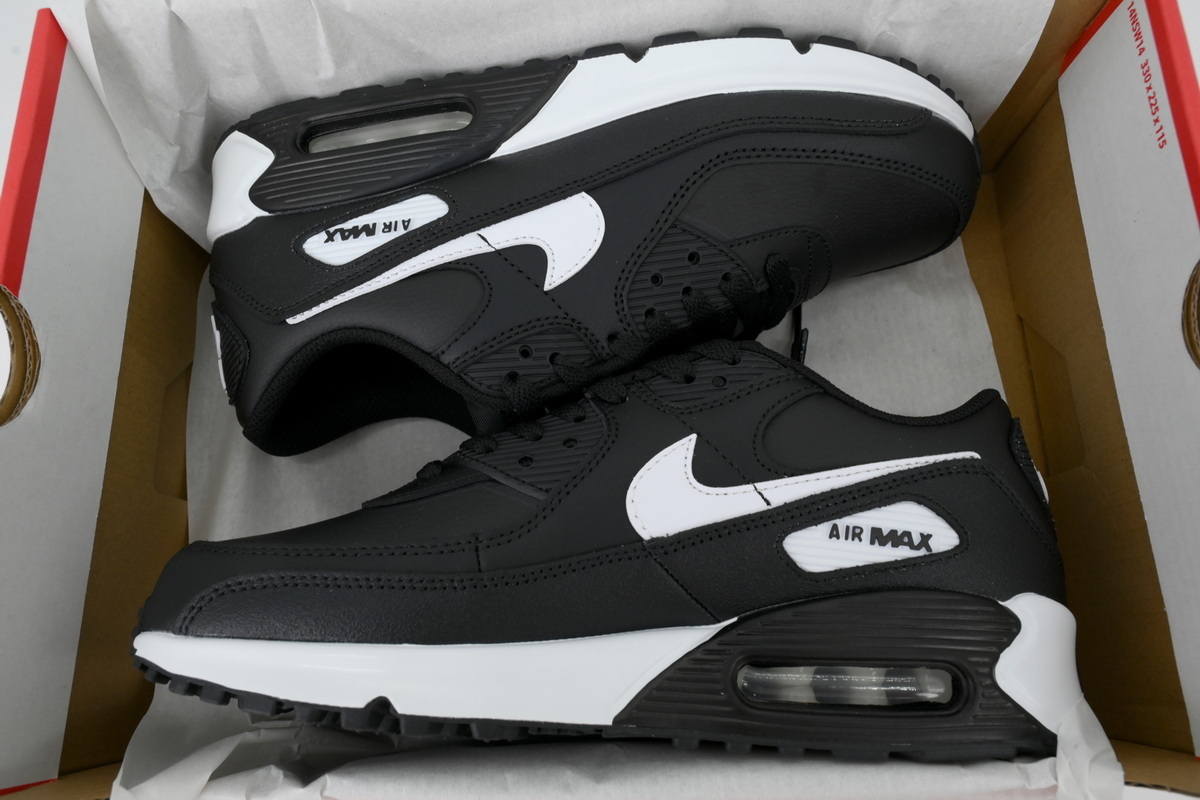 Air Max 90 Leather GS 'Black White' CD6864-029