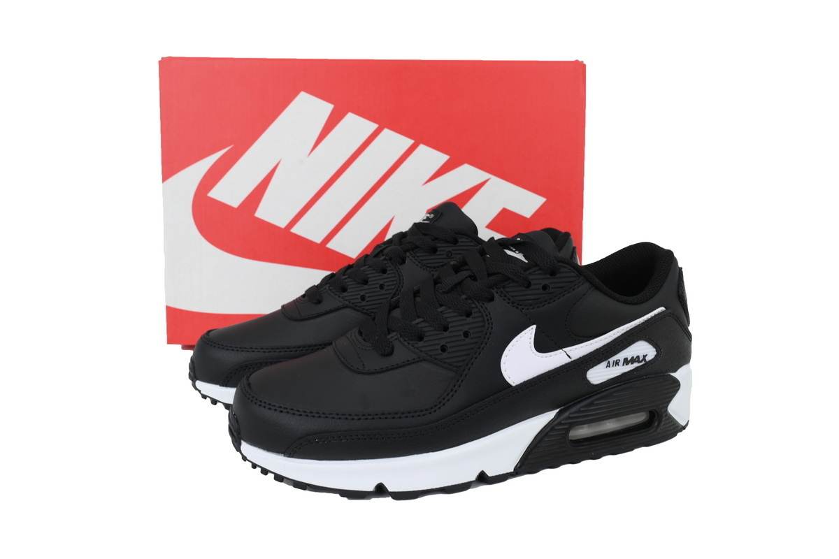 Air Max 90 Leather GS 'Black White' CD6864-029