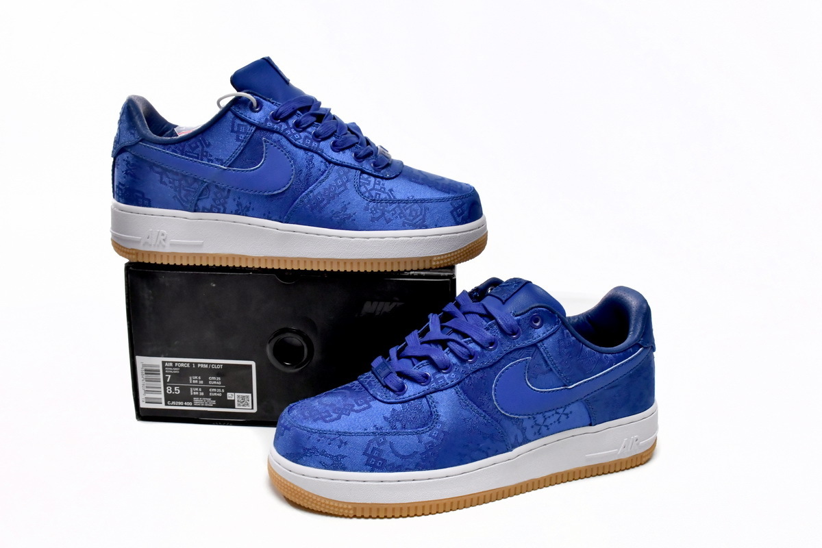 CLOT x Nike Air Force 1 Low Premium Blue Silk CJ5290-400