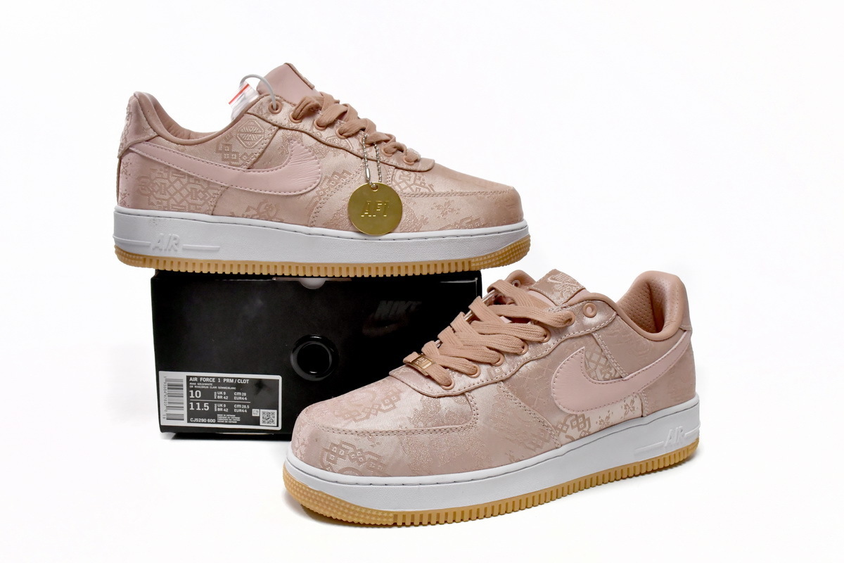 CLOT x Nike Air Force 1 Low Premium Rose Gold Silk CJ5290-600
