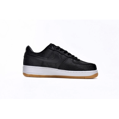 Fragment Design x CLOT x Nike Air Force 1 Low Black Silk CZ3986-001 02
