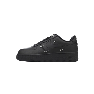 Nike Air Force 1 Low Black Silver Mini Swoosh HQ1180-001 01