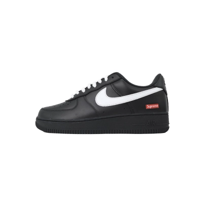 Nike Supreme x Air Force 1 Low Black Warrior Black And White CU9225-001 01