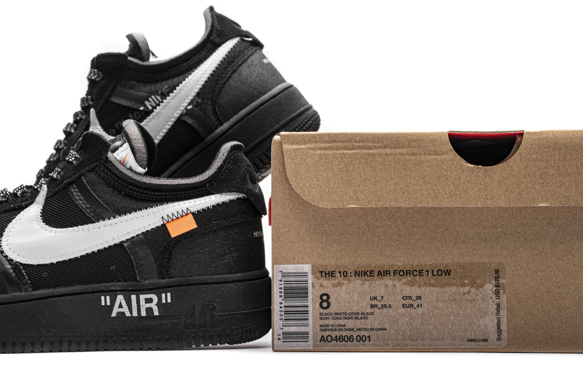 OFF White X Air Force 1 Low Black AO4606-001