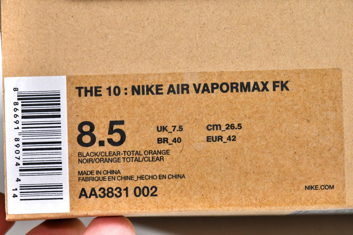OFF White x Nike Air VaporMax Black AA3831-002