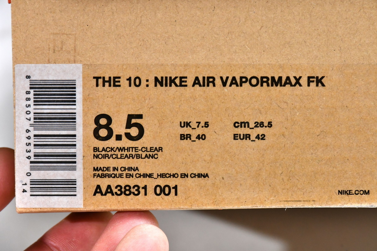 OFF White x Nike Air VaporMax Black White AA3831-001
