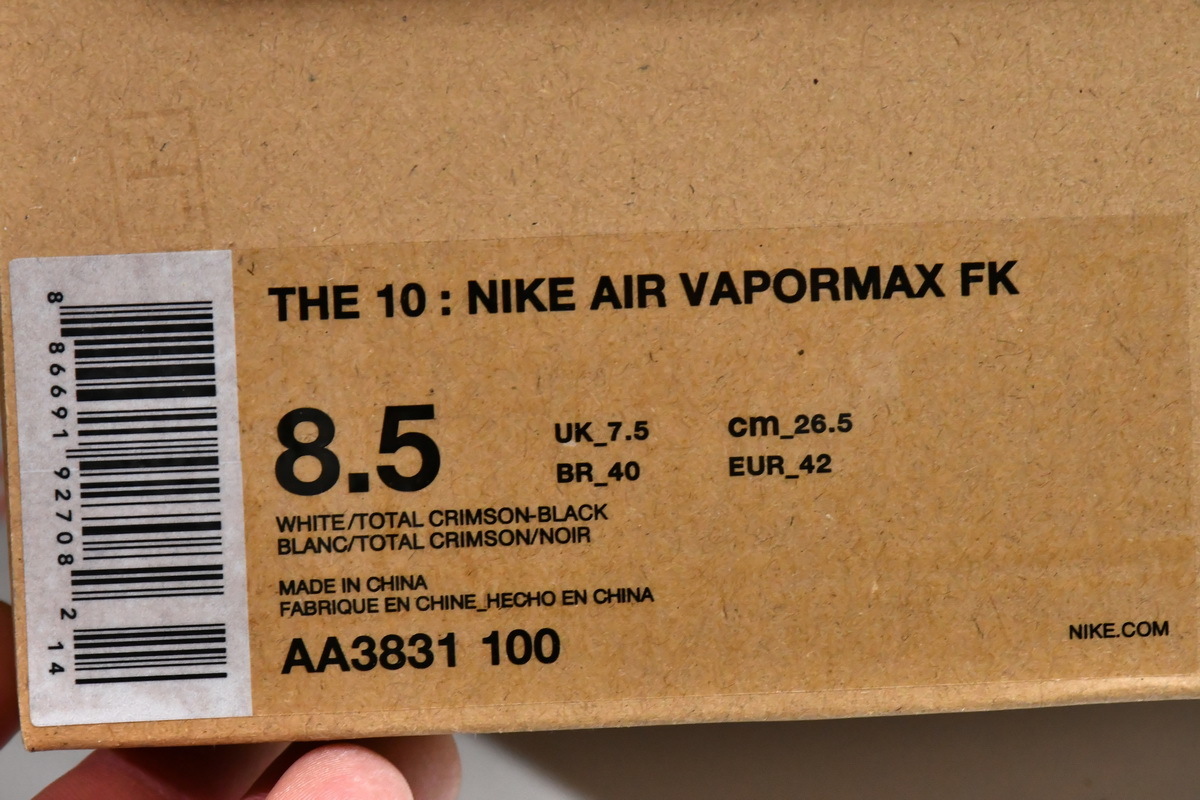 OFF White x Nike Air VaporMax White AA3831-100