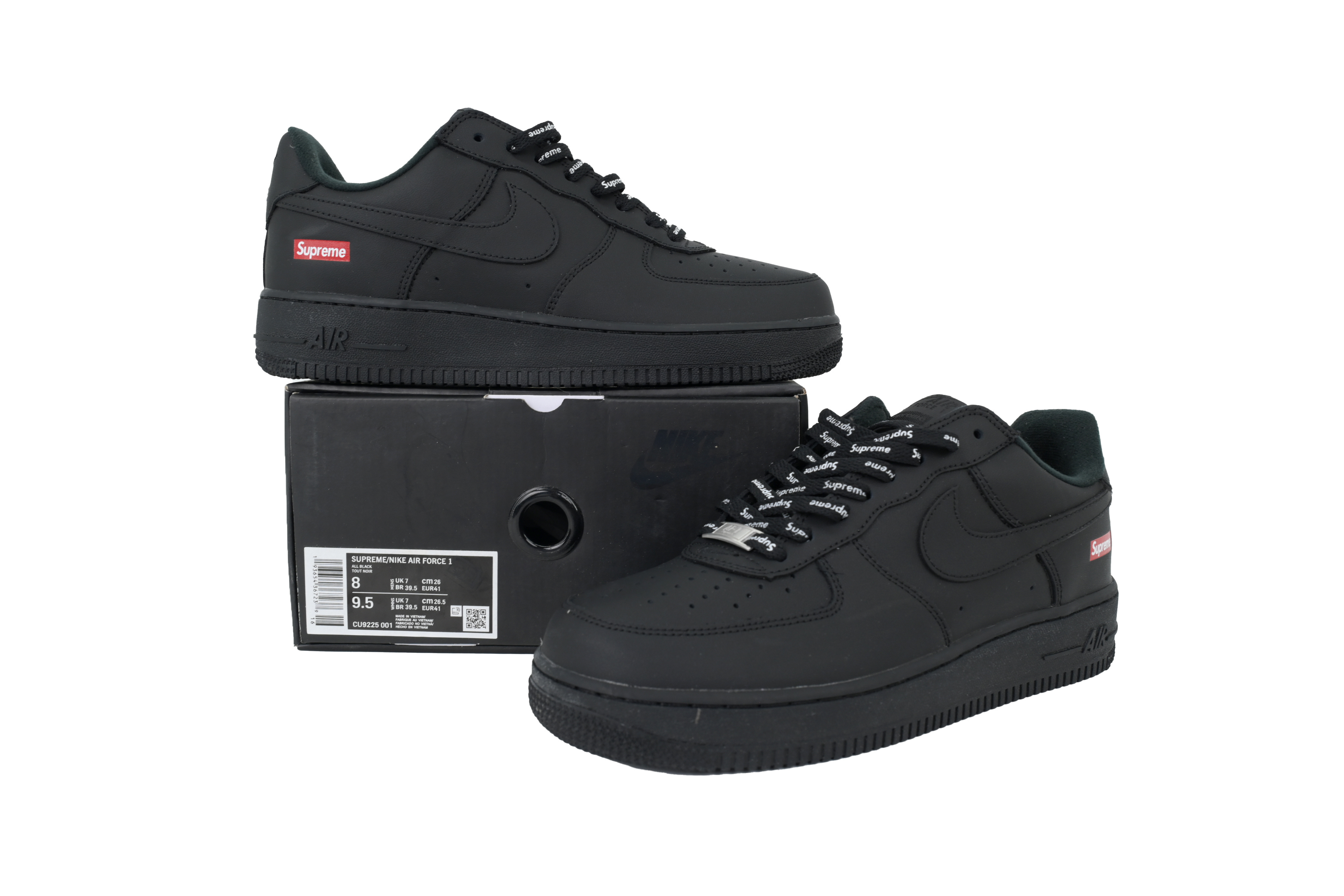 Supreme x Air Force 1 Low 'Box Logo - Black' CU9225-001