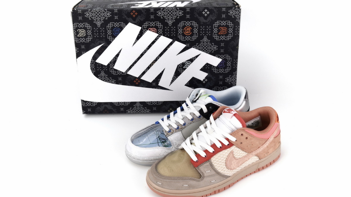 CLOT x NK Dunk Low Brown Blue Gray FN0316-999