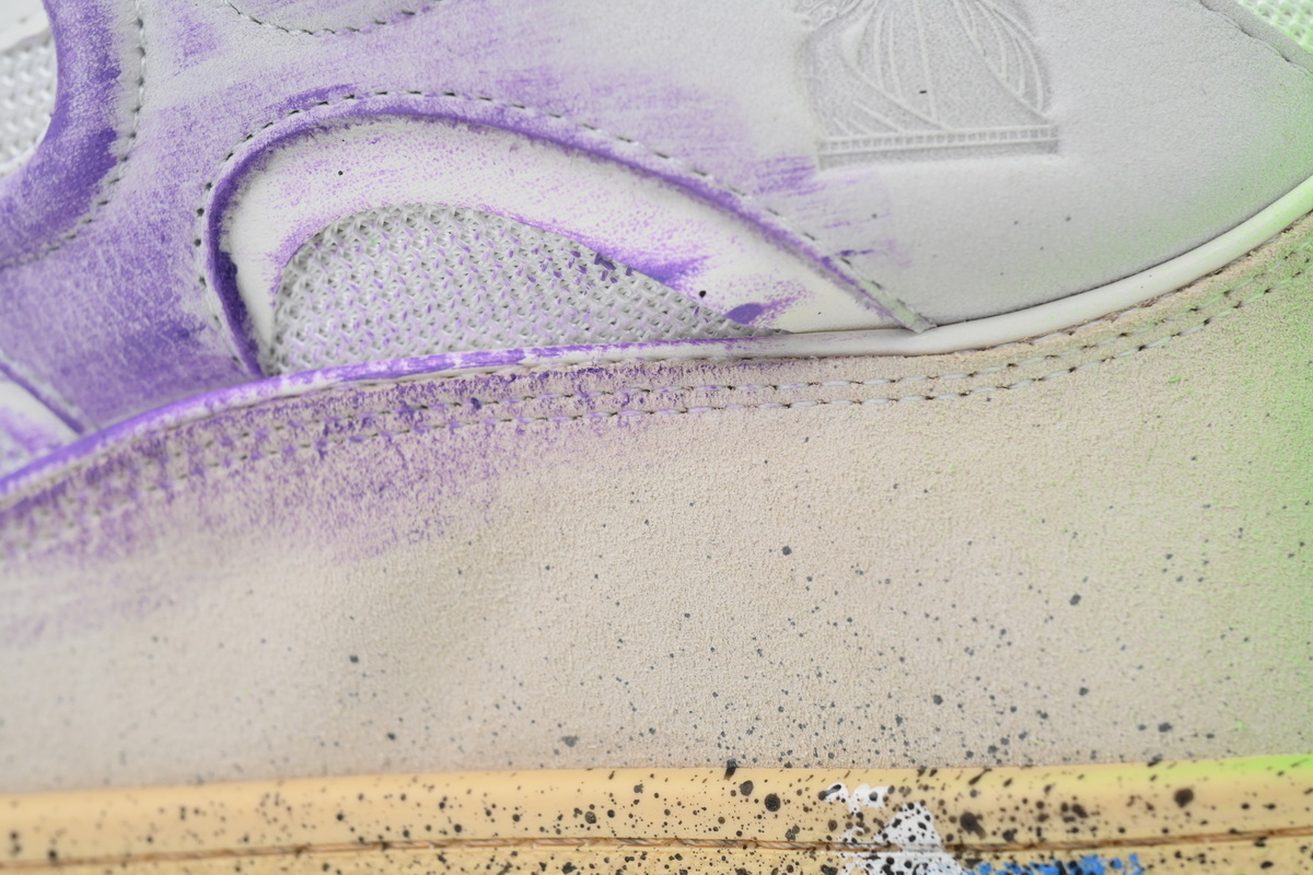 LANVIN White Green purple