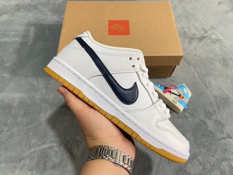 Nike SB Dunk Low Pro Orange Label White Navy CZ2249-100