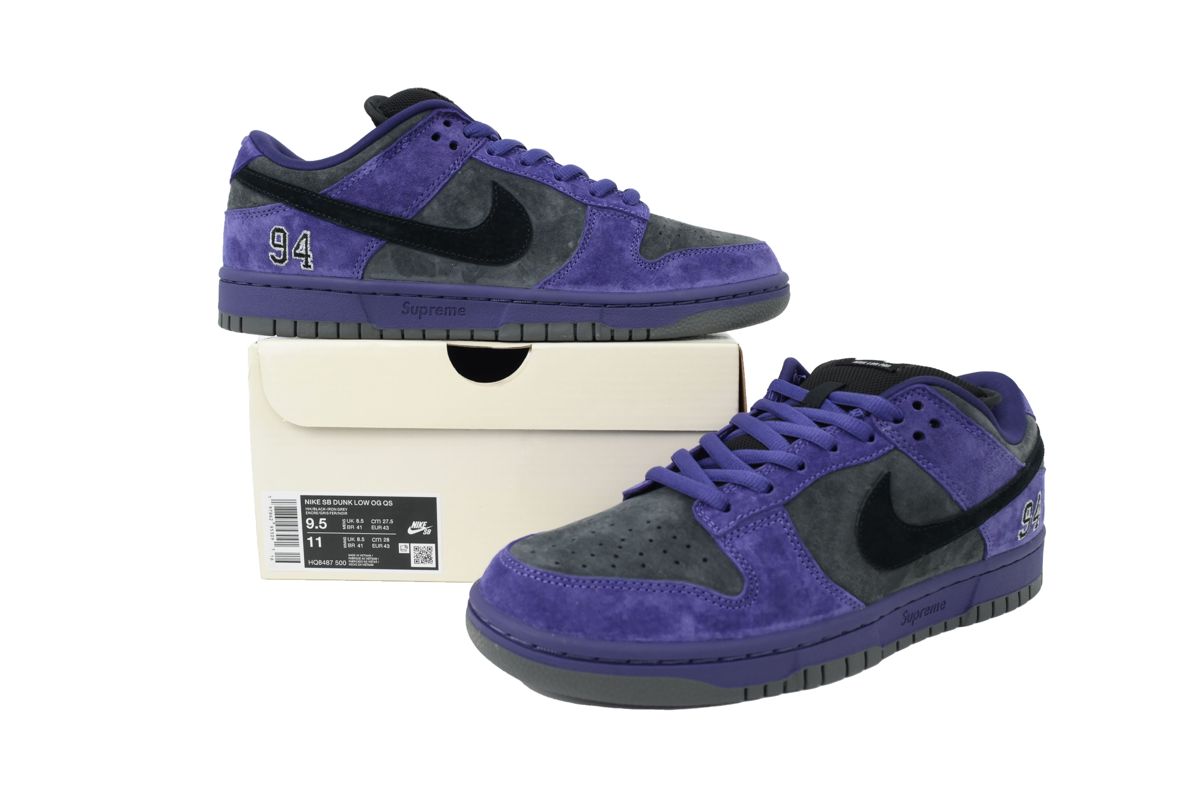 Nike Supreme x Dunk Low SB 'Ink' HQ8487-500