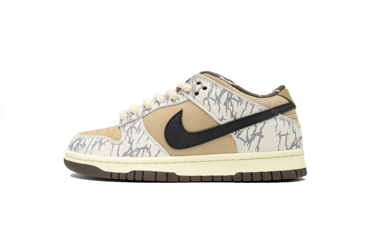 Nike Travis Scott X SB DunkGrey White Cashew Fruit CT5053-010