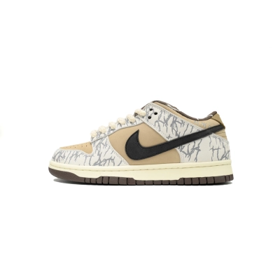 Nike Travis Scott X SB DunkGrey White Cashew Fruit CT5053-010 01
