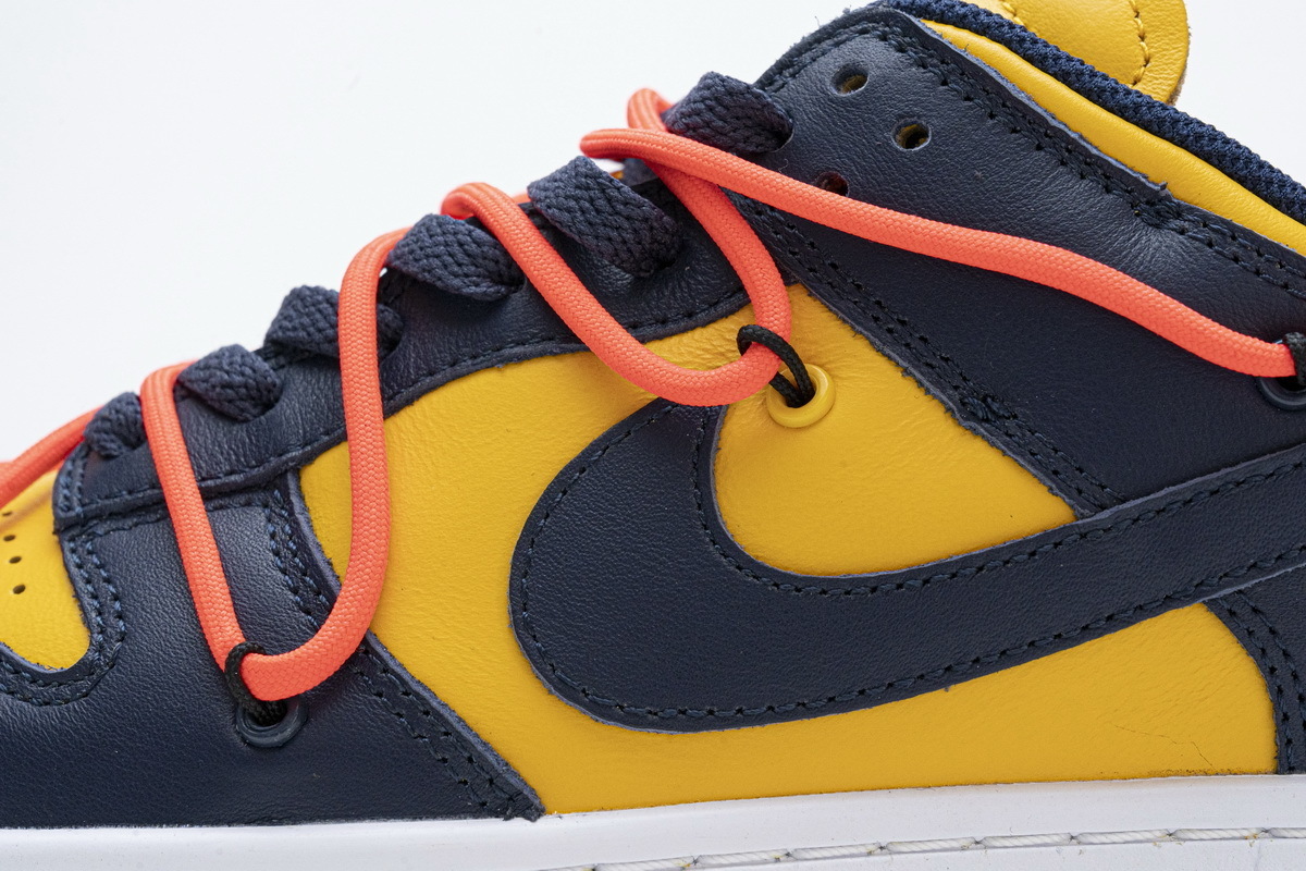 OFF WHITE X Nike Dunk SB Low White Michigan CT0856-700