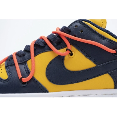 OFF WHITE X Nike Dunk SB Low White Michigan CT0856-700 02
