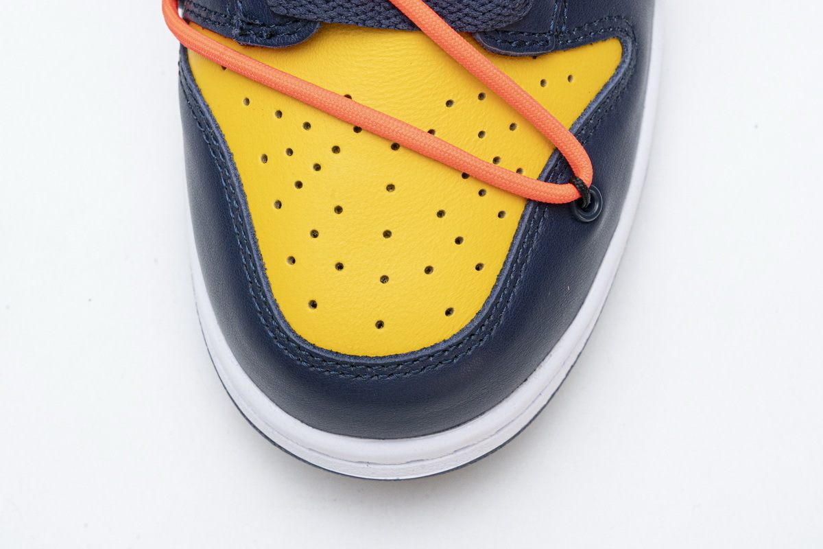 OFF WHITE X Nike Dunk SB Low White Michigan CT0856-700