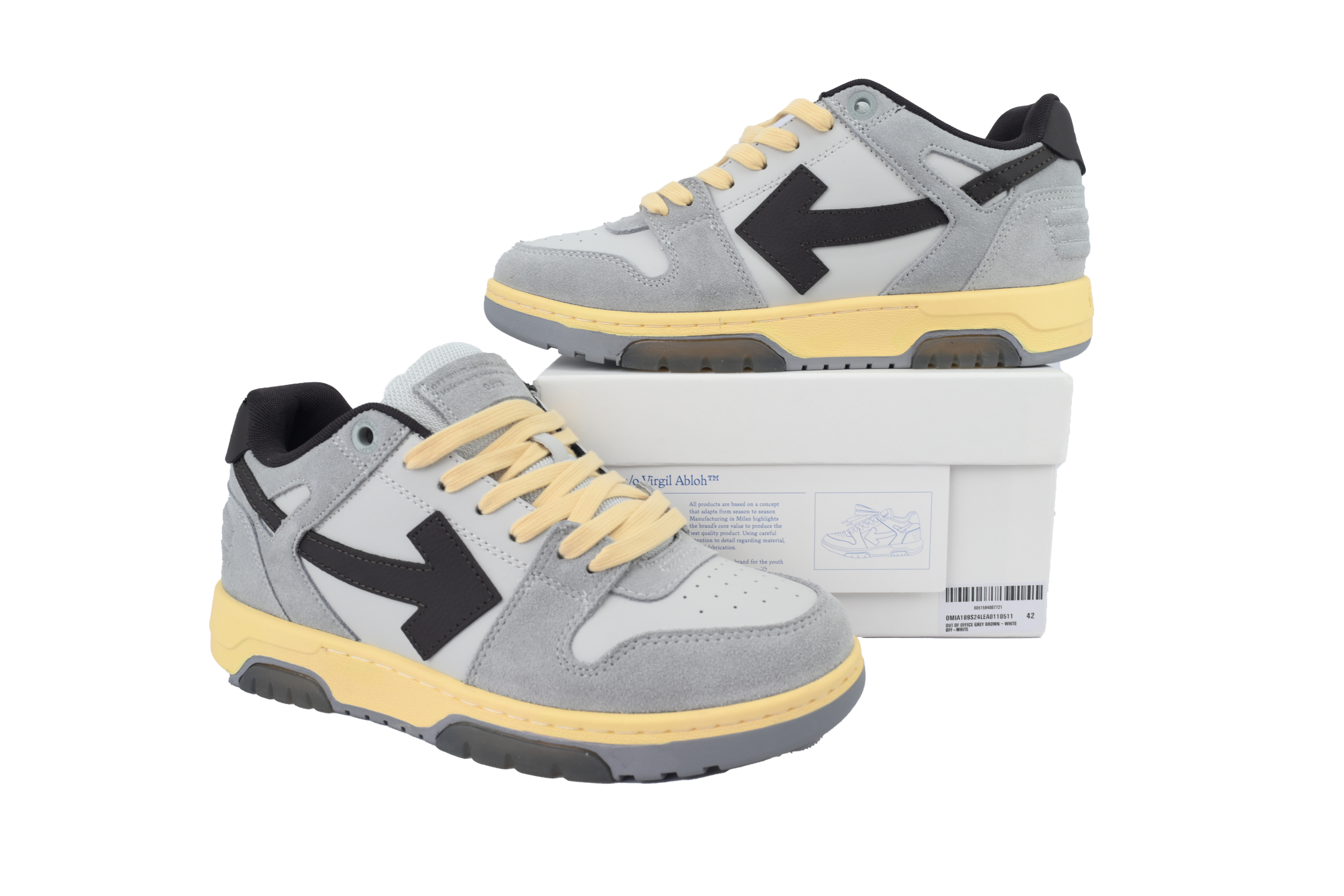 Off-White Out of Office Low 'Light Grey Anthracite' OMIA189S 24LEA011 0511