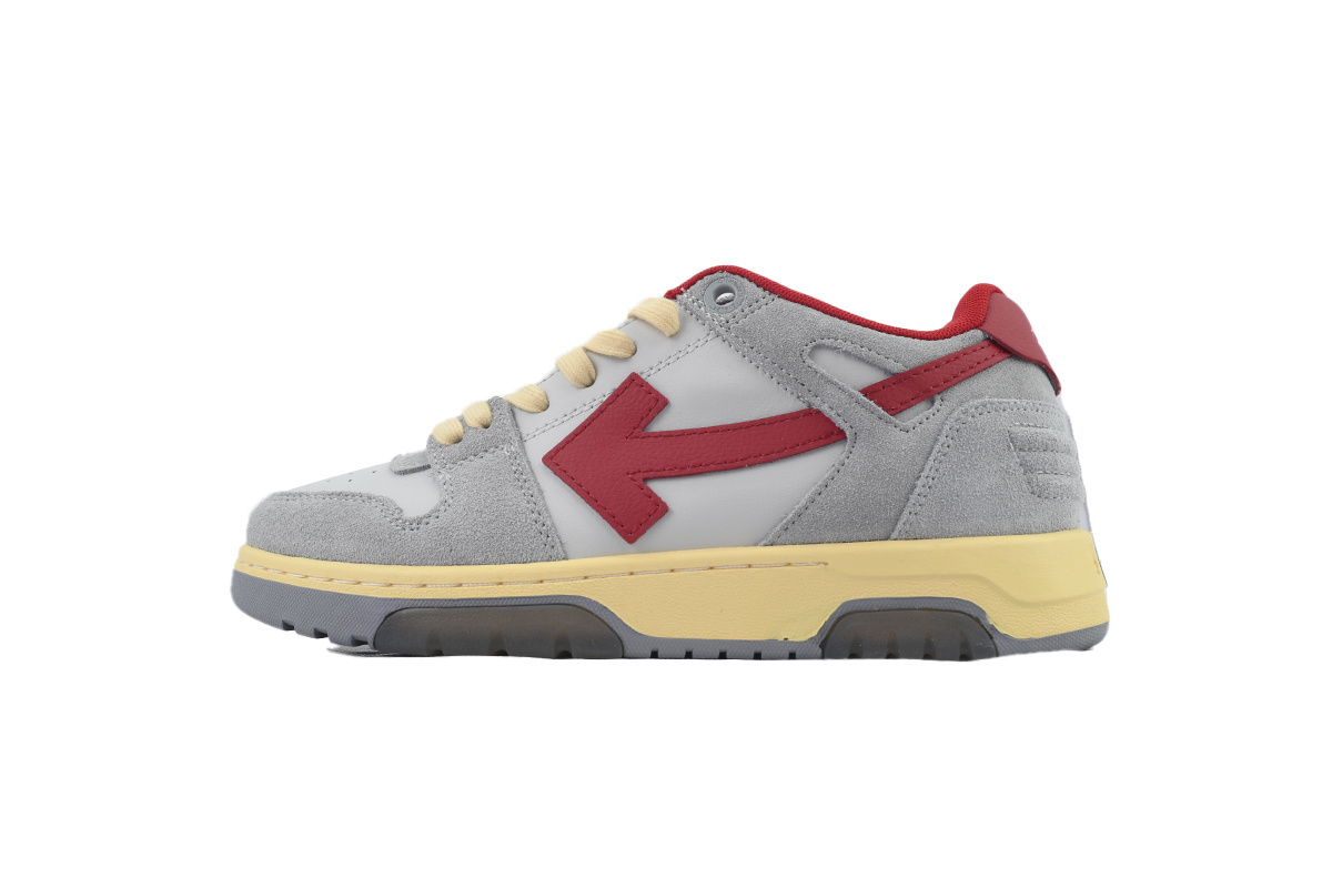 Off-White Out of Office Low 'Light Grey Red' OMIA189S 24LEA011 0525