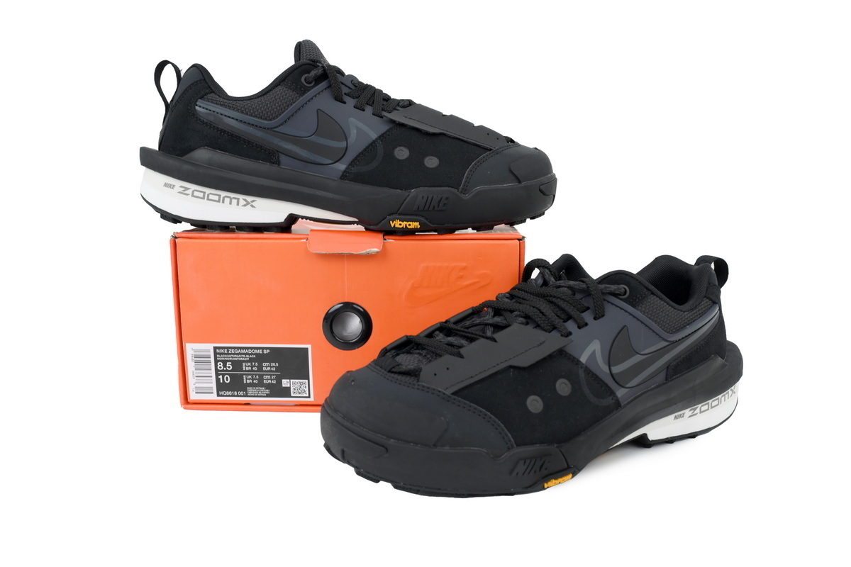 sacai x Zegamadome 'Black' HQ8618-001