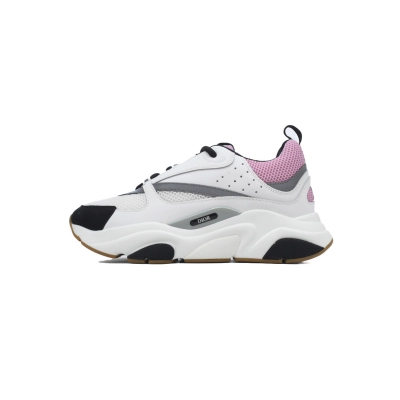 Dior B22 Pink Gray Sneakers Cream 01