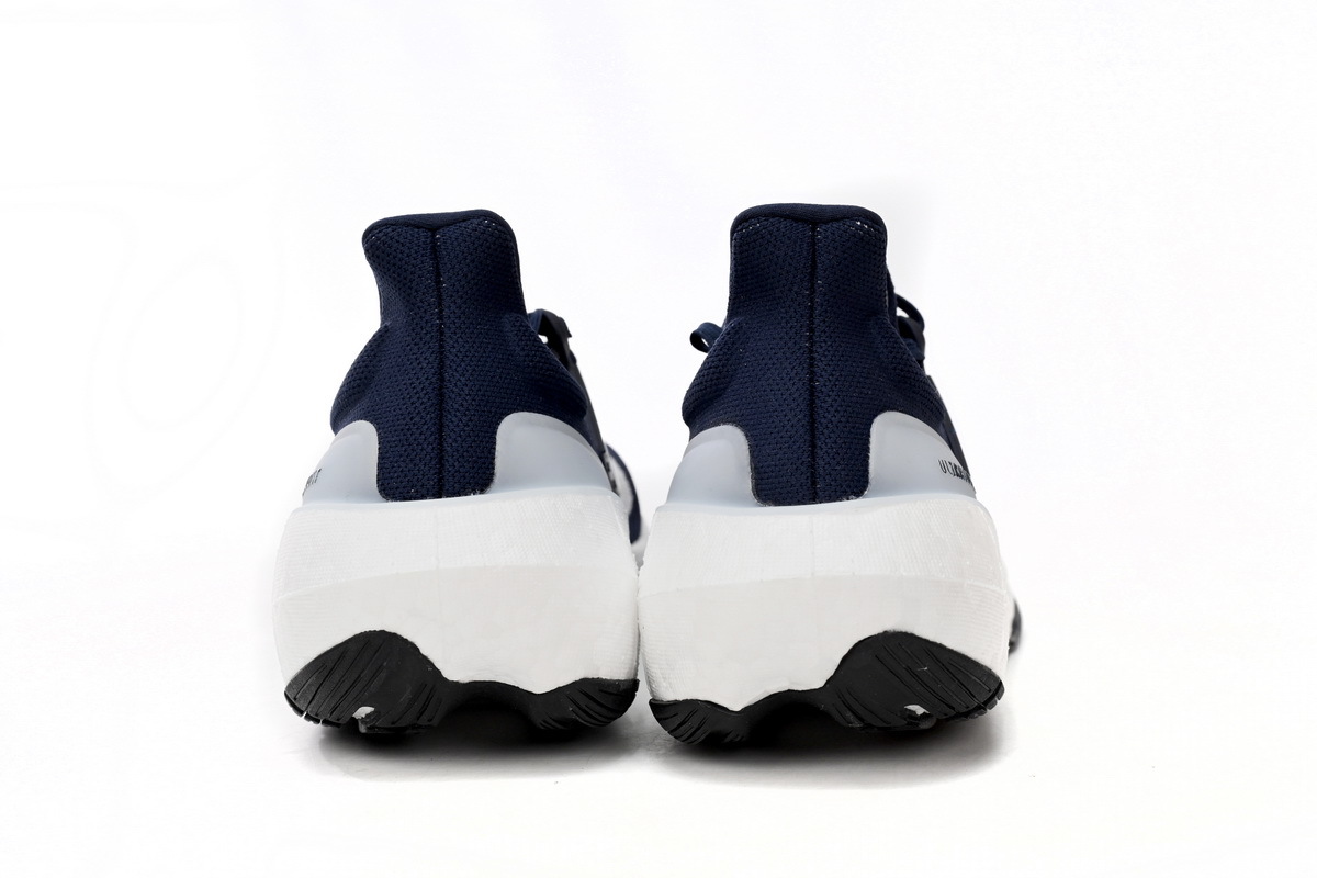 8851-17 Adidas Ultra Boost 2023 LIGHT Black And White Blue and white bars HP9203