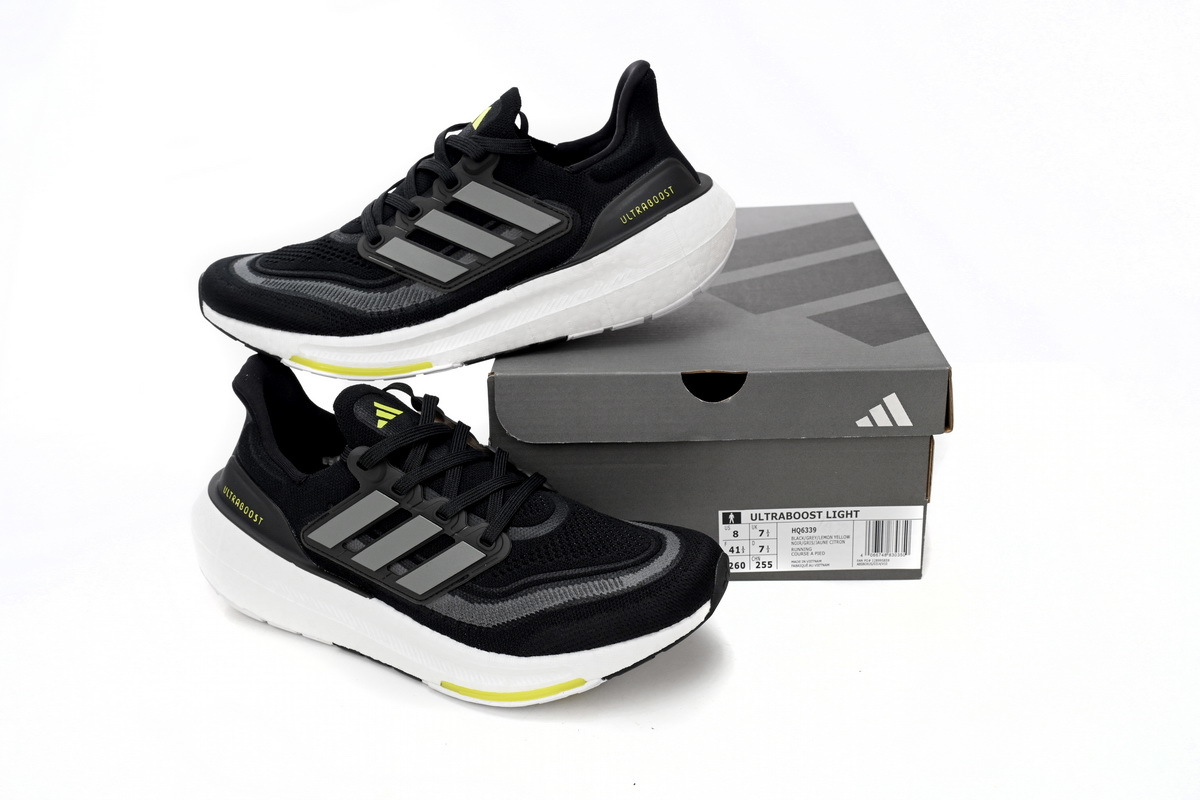 8851-4 Adidas Ultra Boost 2023 LIGHT Black And White HQ6339
