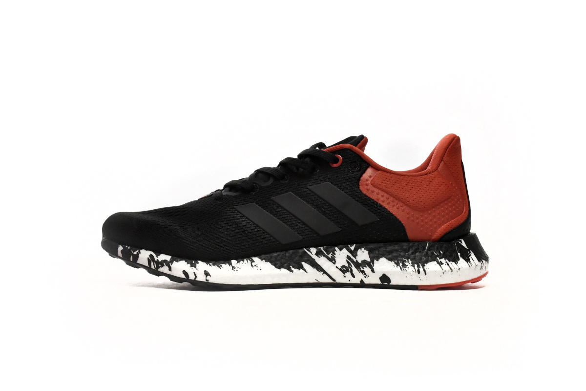 adidas Pure Boost 21 Black Vivid Red GV7702