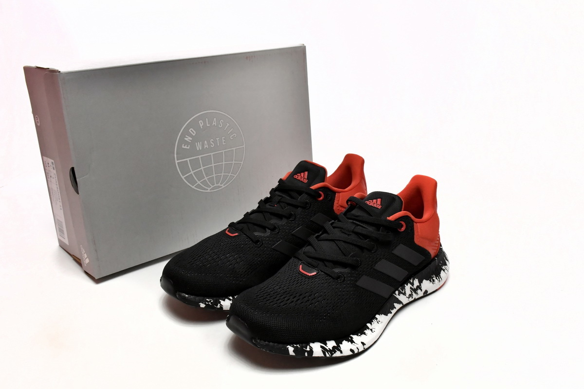 adidas Pure Boost 21 Black Vivid Red GV7702