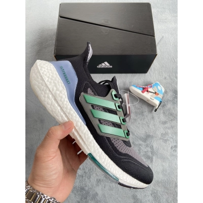 adidas Ultra Boost 2021 Black and Sub Green FZ1923 02