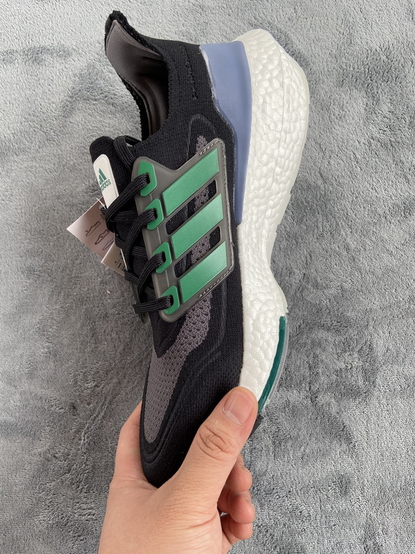 adidas Ultra Boost 2021 Black and Sub Green FZ1923
