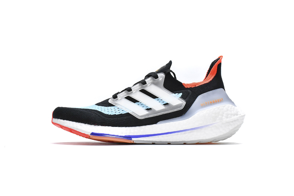 adidas Ultra Boost 2021 Black Blue Orange S23867