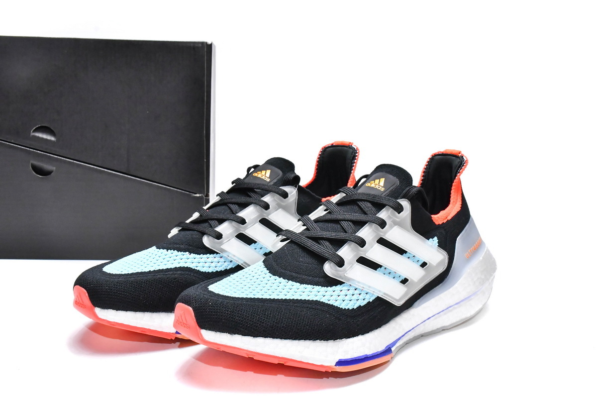 adidas Ultra Boost 2021 Black Blue Orange S23867