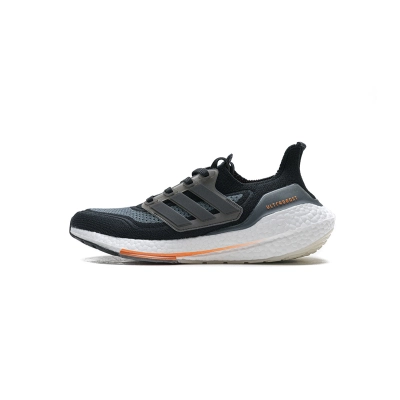 adidas Ultra Boost 2021 Black Grey Orange FY0389 01