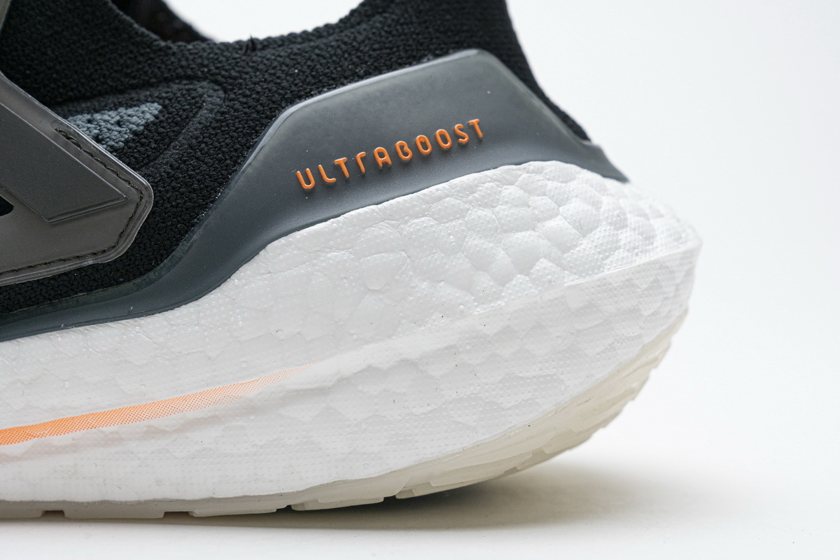 adidas Ultra Boost 2021 Black Grey Orange FY0389