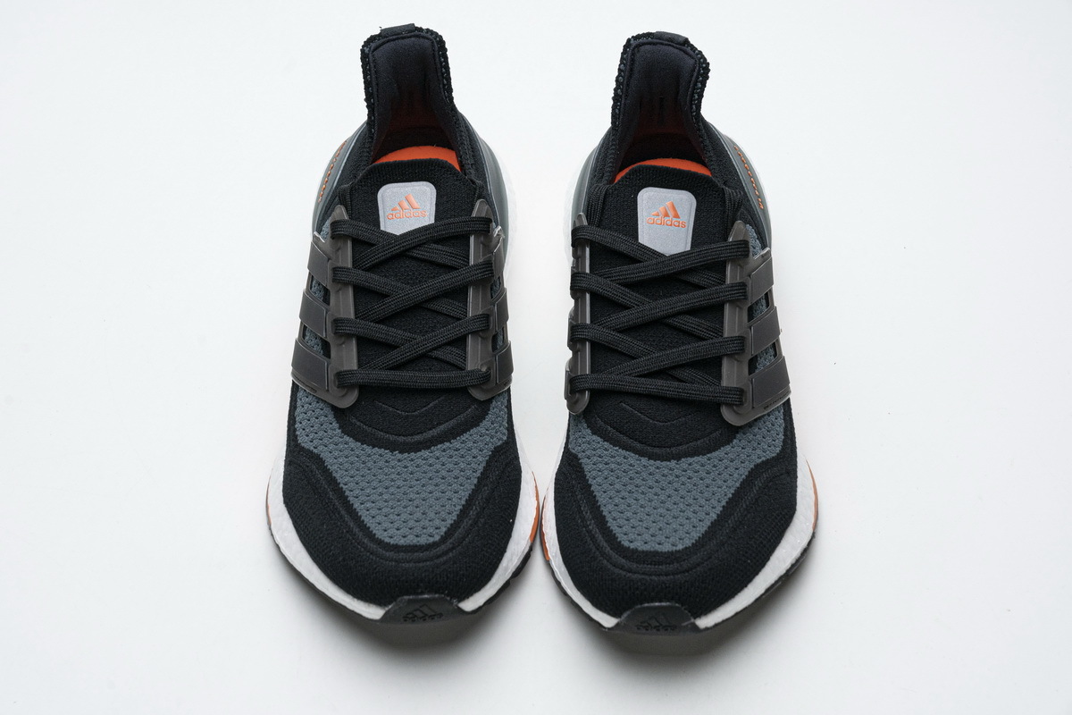 adidas Ultra Boost 2021 Black Grey Orange FY0389