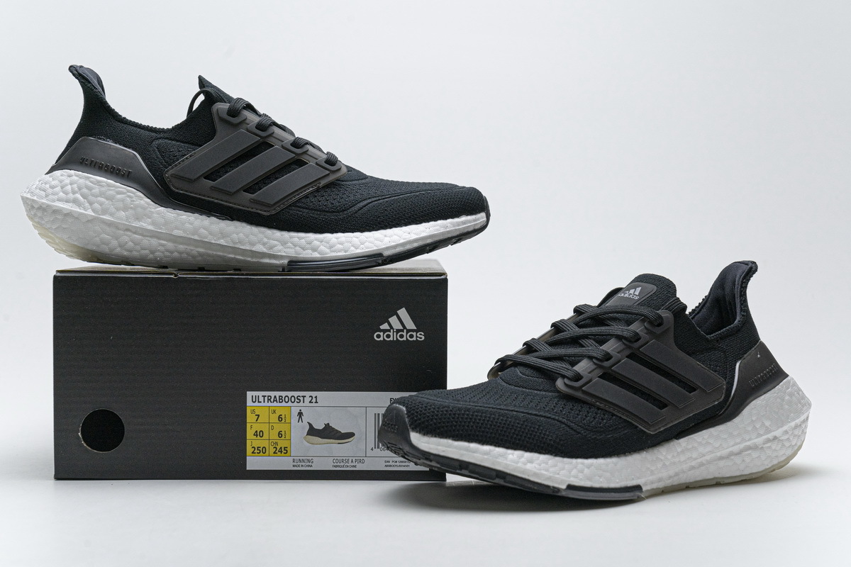adidas Ultra Boost 2021 Black White FY0378