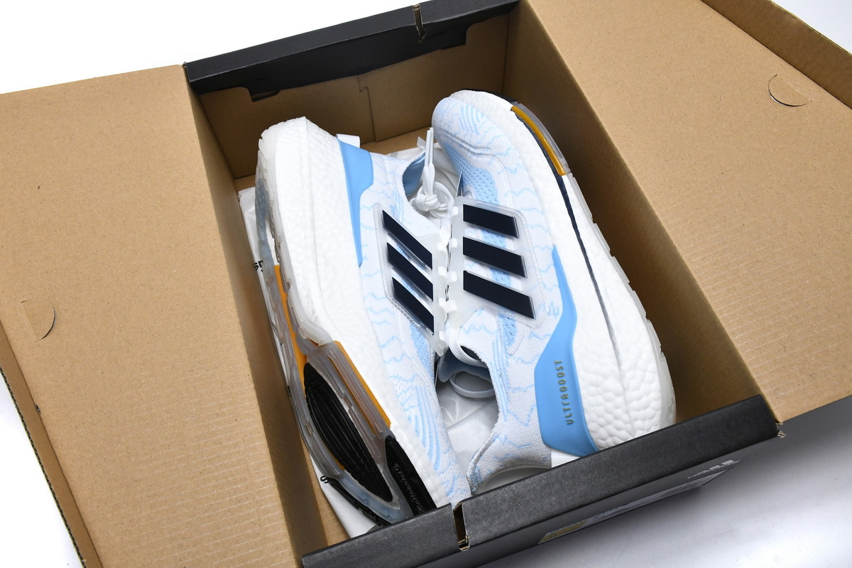 adidas Ultra Boost 2021 White ice blue GZ7120