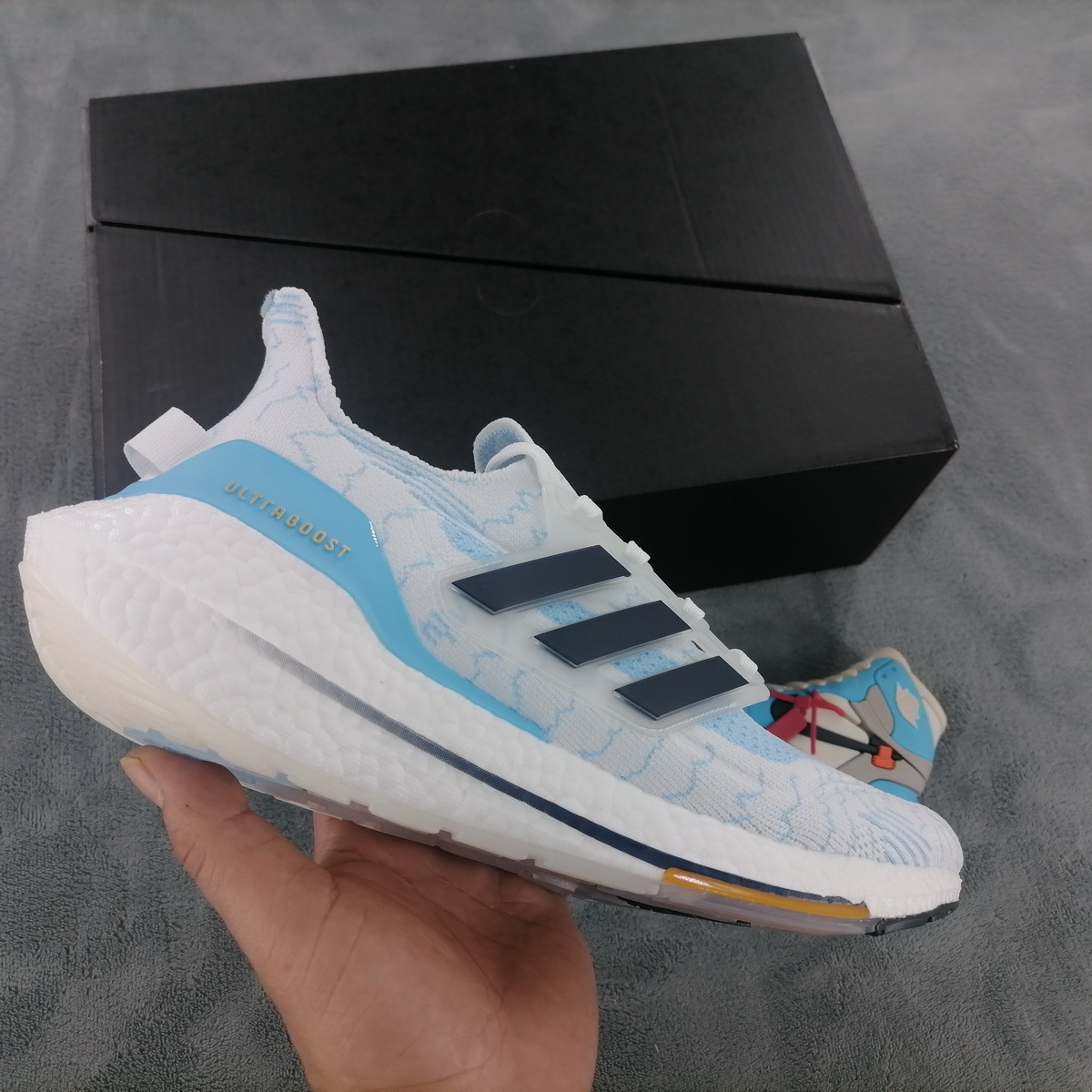 adidas Ultra Boost 2021 White ice blue GZ7120