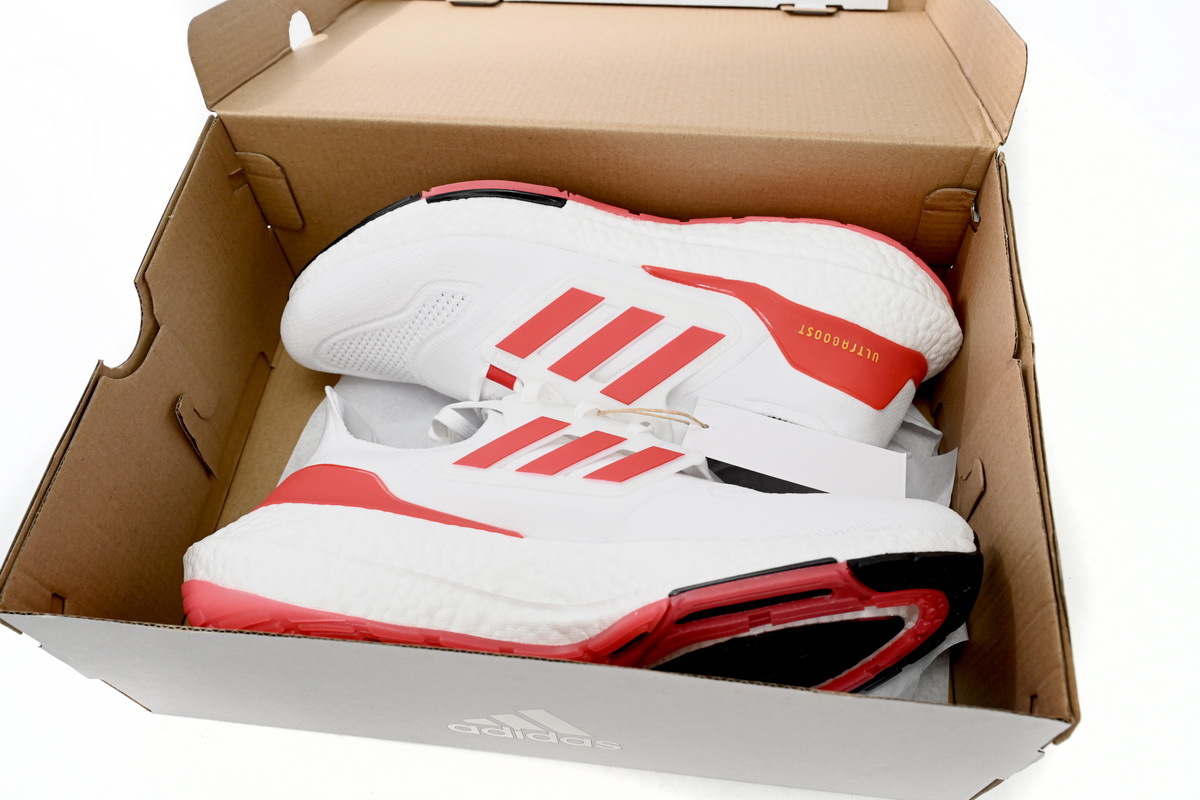 adidas Ultra Boost 2022 White Red HP2485