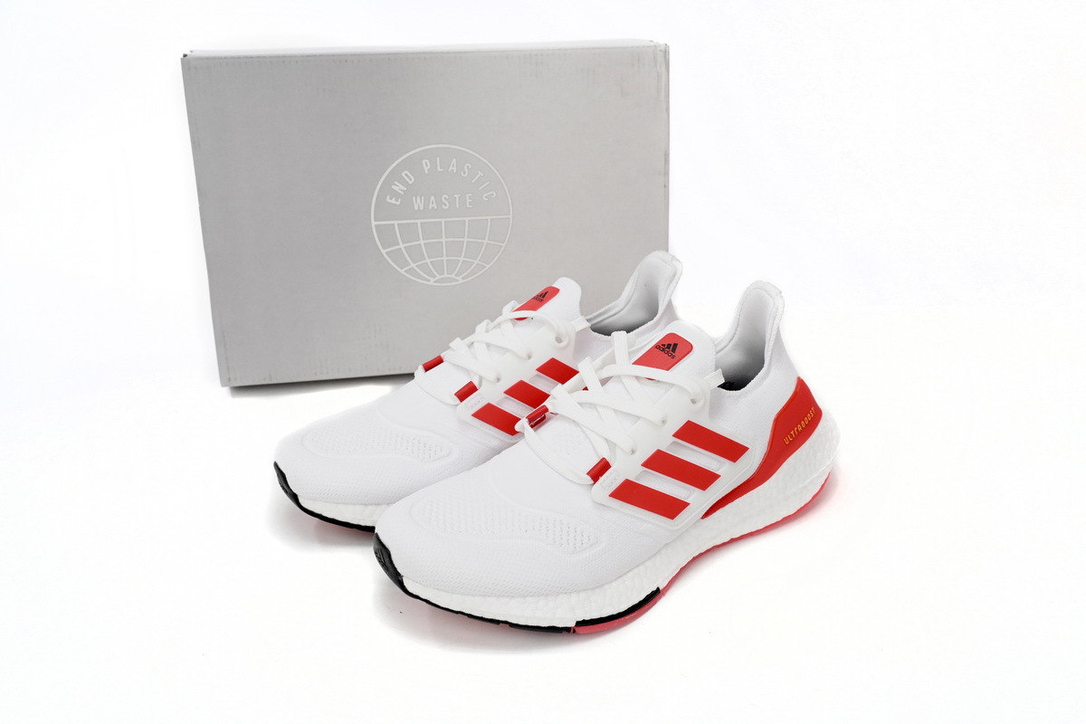 adidas Ultra Boost 2022 White Red HP2485
