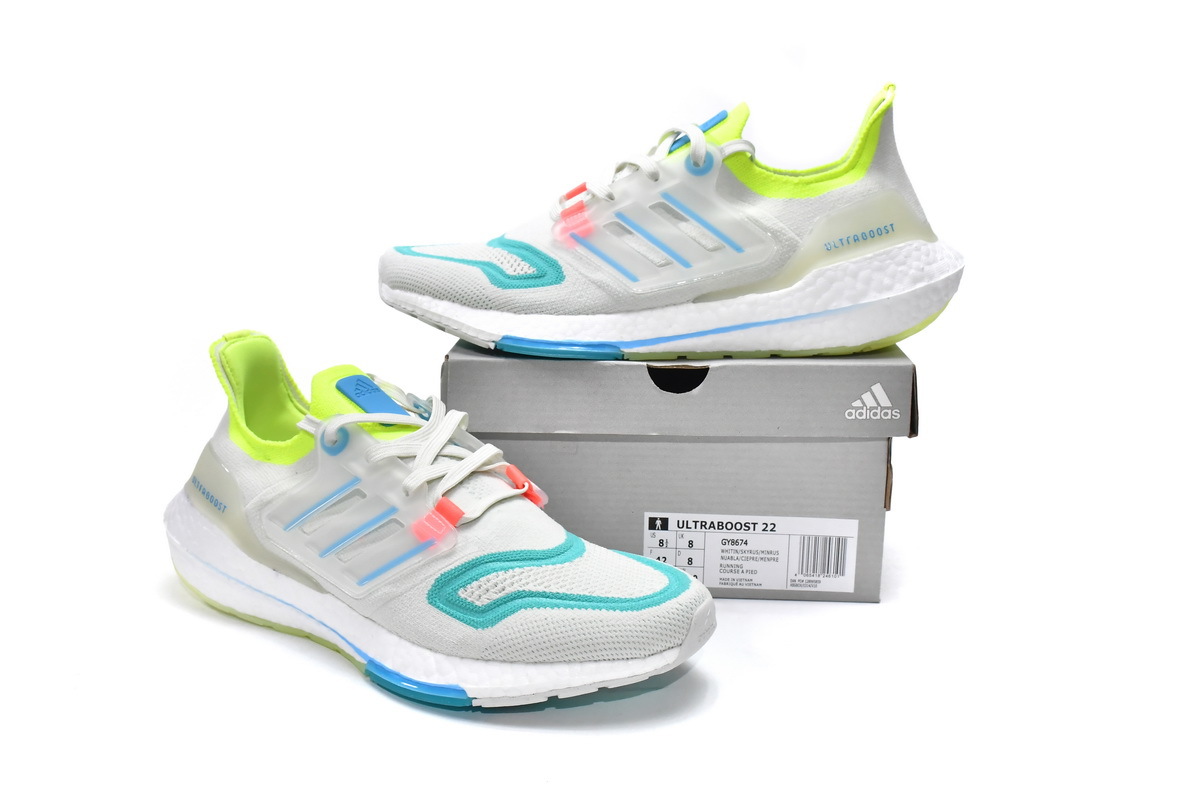 adidas Ultra Boost 2022 White Sky Rush Mint GY8674