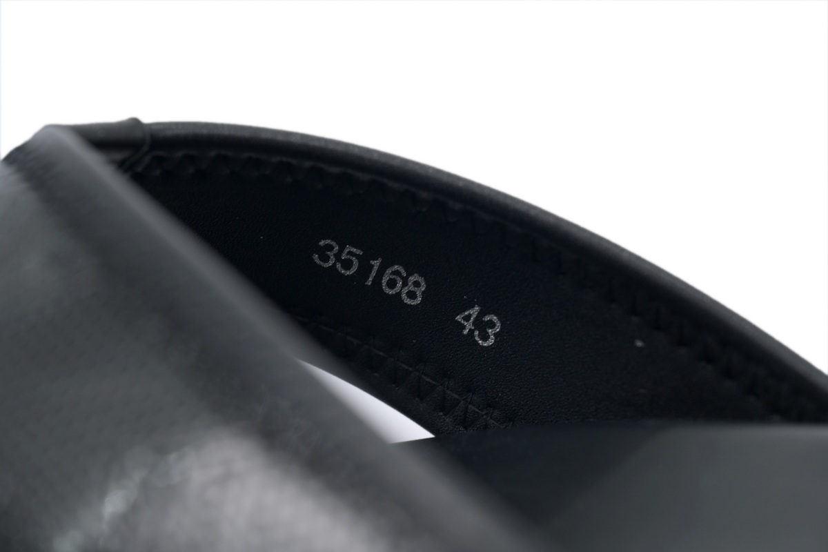 LOUIS VUITTON Flip Flop Sandal Black Skin