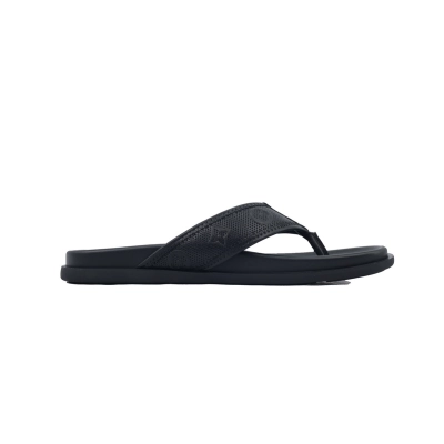 LOUIS VUITTON Flip Flop Sandal Net Black 02