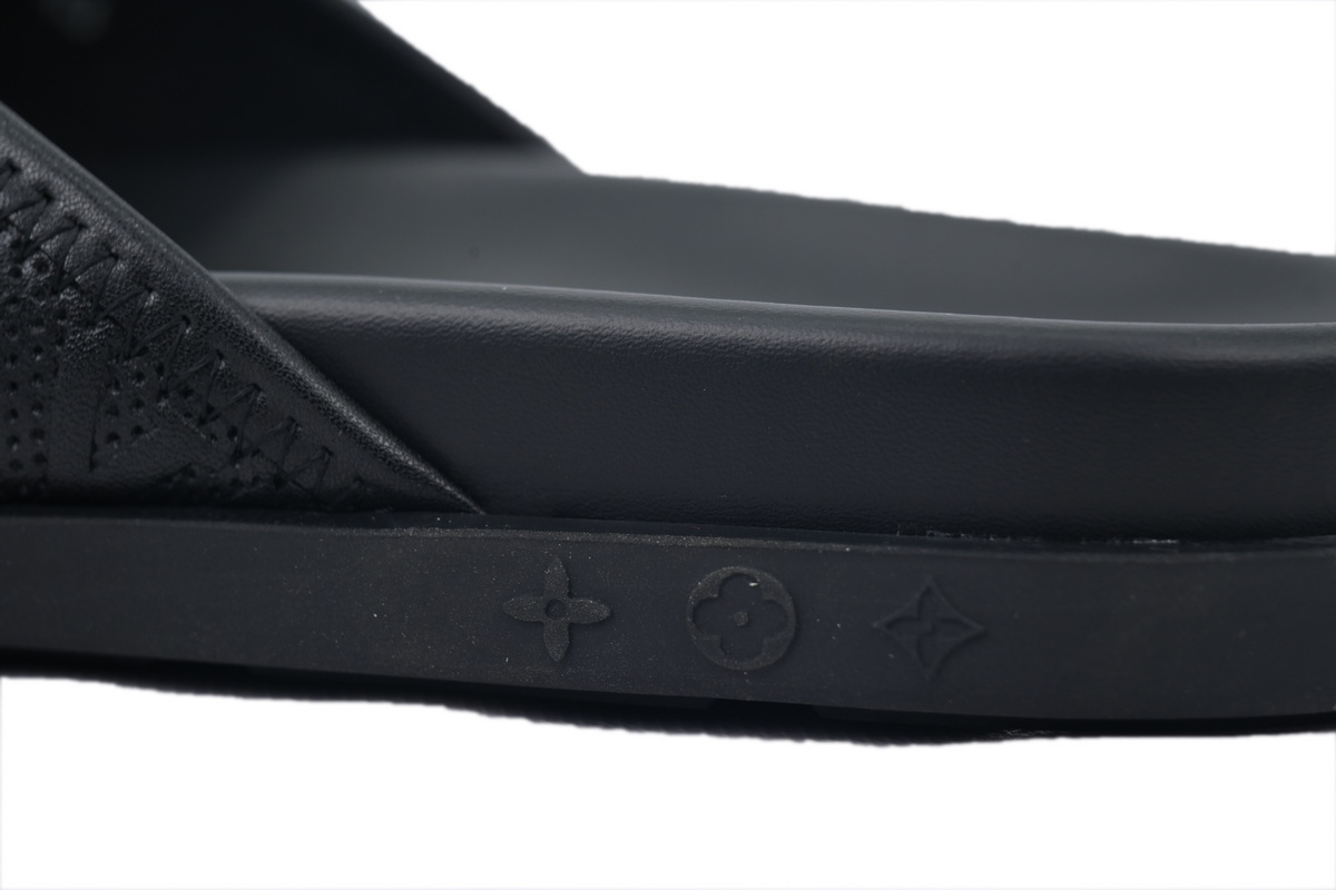 LOUIS VUITTON Flip Flop Sandal Net Black