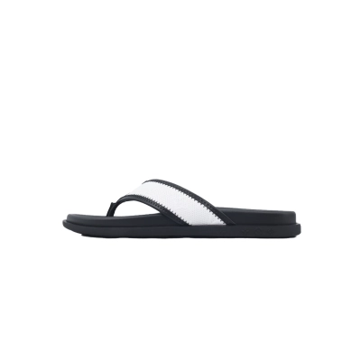 LOUIS VUITTON Flip Flop Sandal Black And White 01