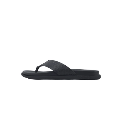 LOUIS VUITTON Flip Flop Sandal Completely Black 01
